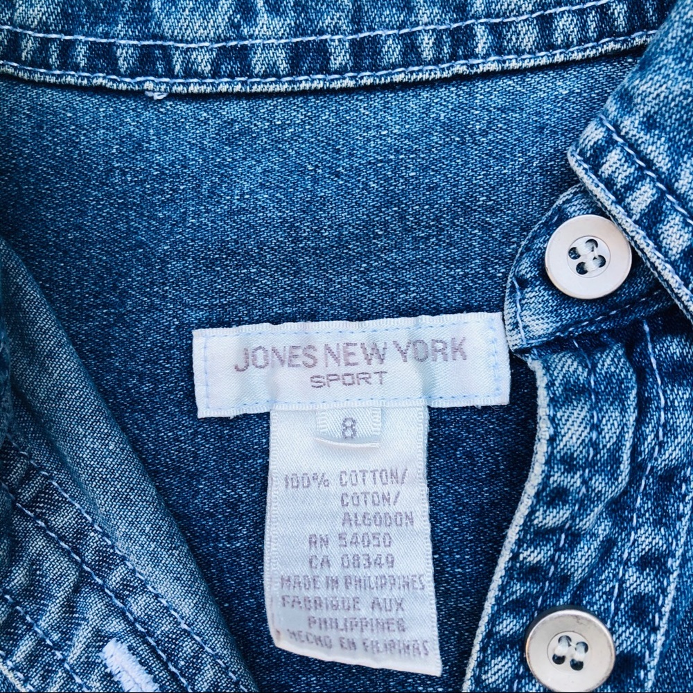 Vintage Jones New York Sport denim shirt - Picture 2 of 5